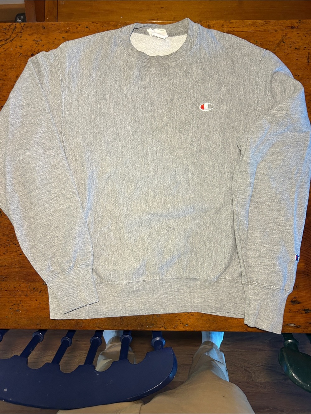 Champion Reverse Weave Grey Crewneck Sweatshirt